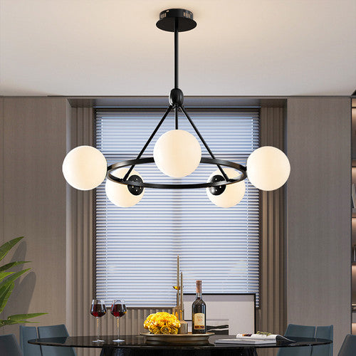 LED Retro Middle Ages Metal Glass Pendant Light