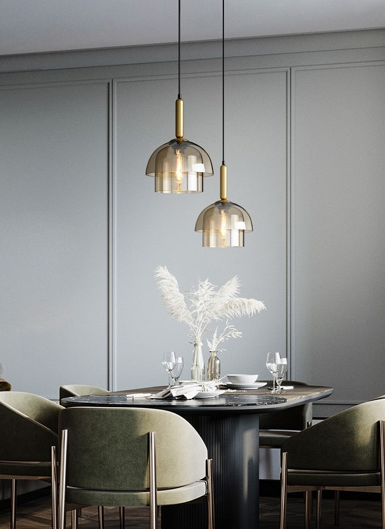 Thenvor Amber Mist Pendant Light
