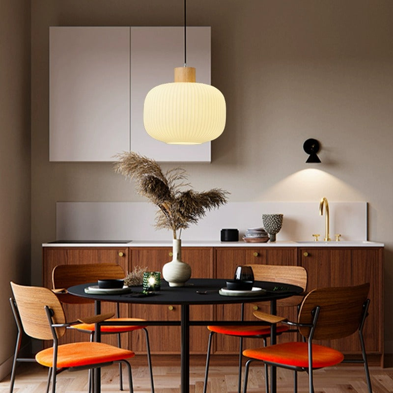 Durelle Ribbed Glass Pendant Light