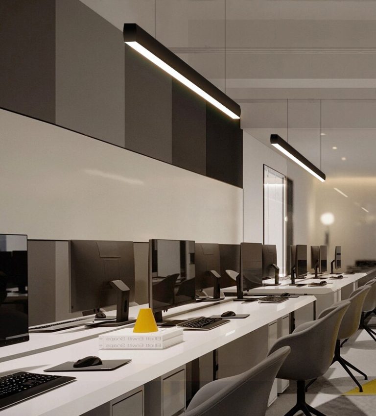 Recthan Anti-Glare Series Slim Rectangular Linear Hanging Lamp ...