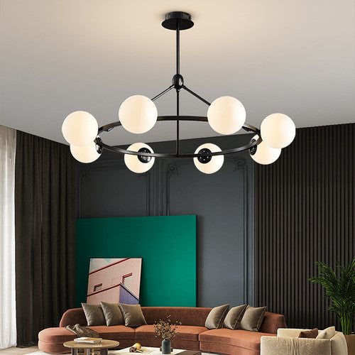 LED Retro Middle Ages Metal Glass Pendant Light