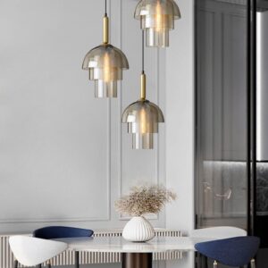 Thenvor Amber Mist Pendant Light
