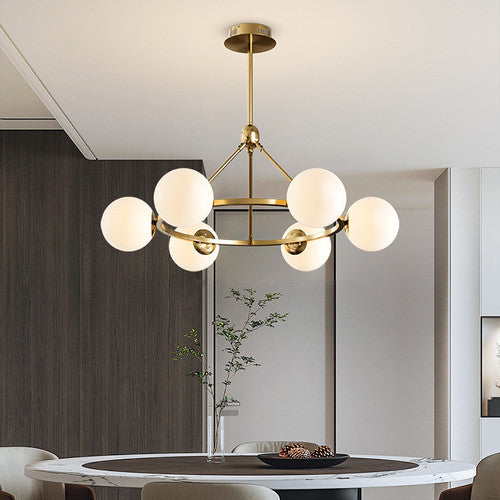 LED Retro Middle Ages Metal Glass Pendant Light