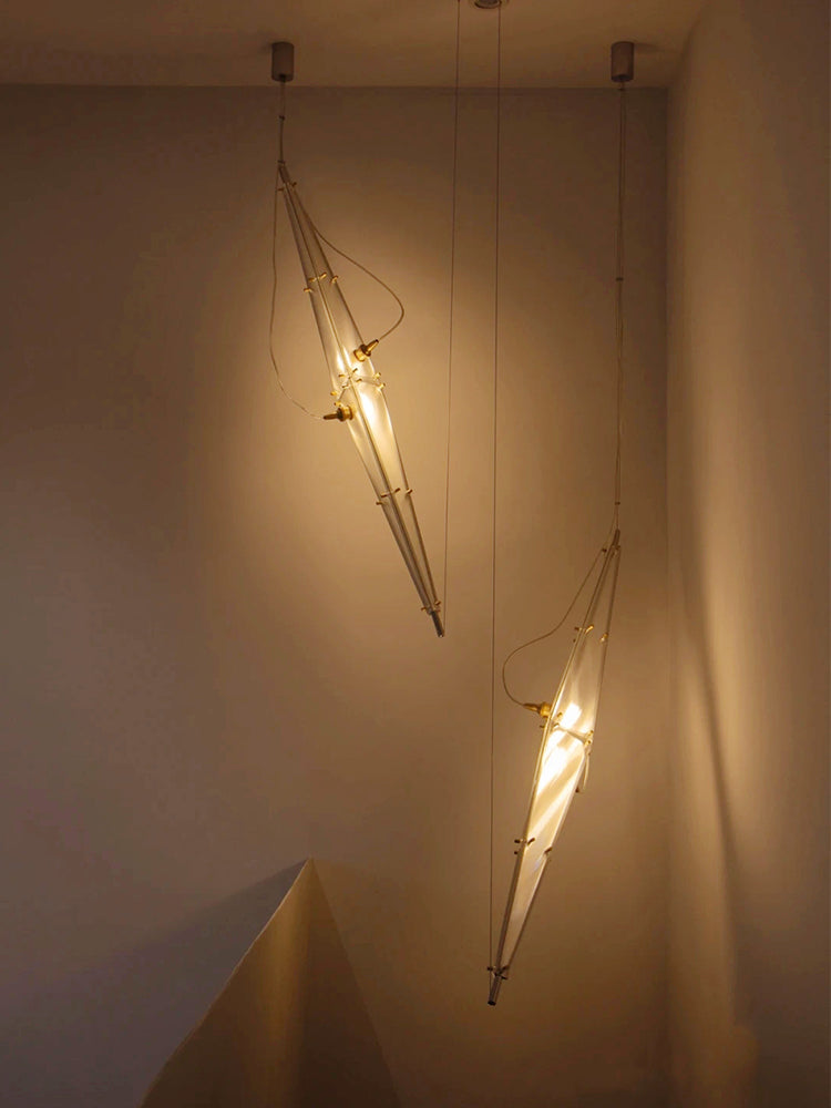Elofka Long Glass Wing Pendant Light