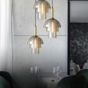 Thenvor Amber Mist Pendant Light