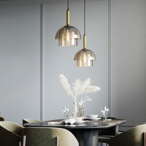 Thenvor Amber Mist Pendant Light