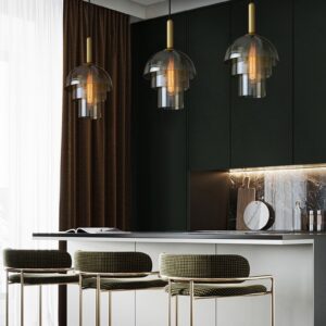 Thenvor Amber Mist Pendant Light