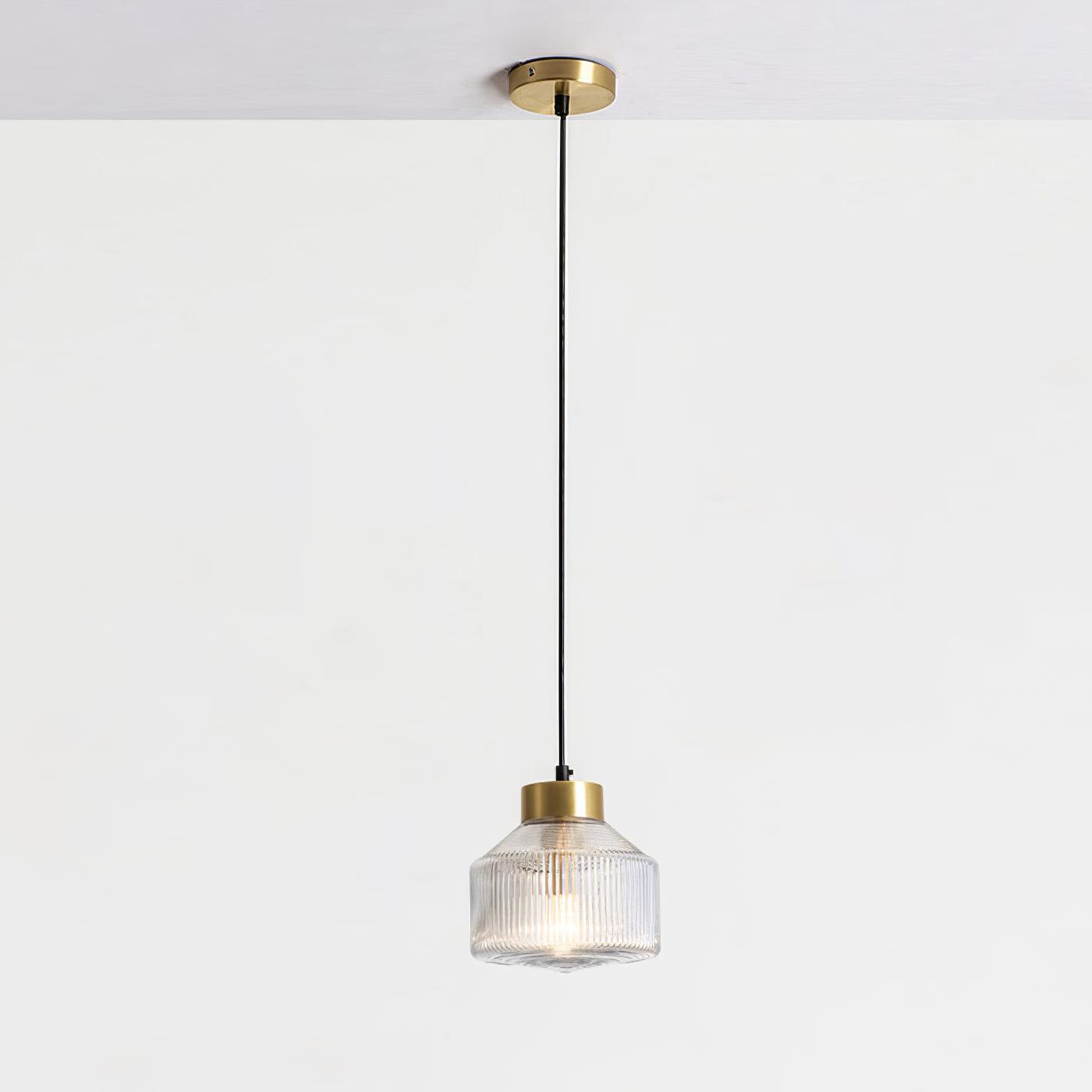 Striped Spinning Top Pendant Light
