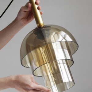 Thenvor Amber Mist Pendant Light