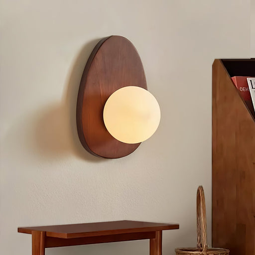 Orba Walnut Plug-in Wall Lamp