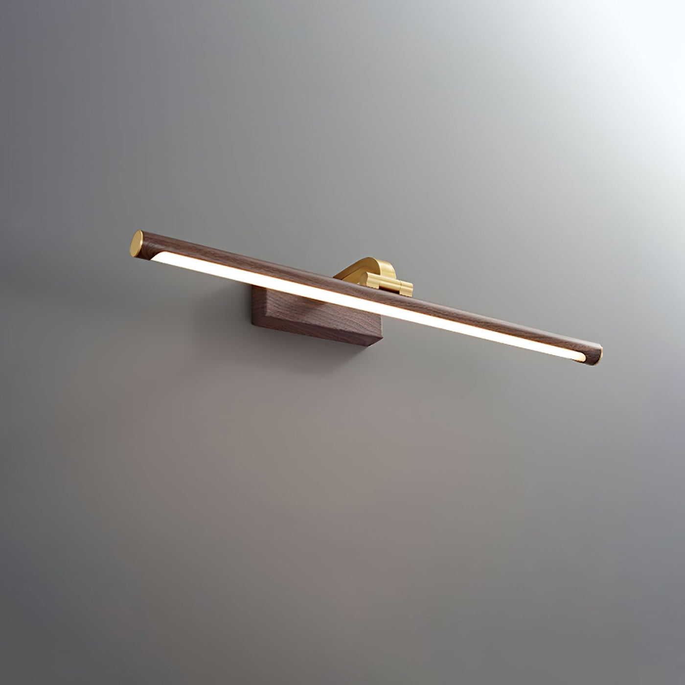 Walnut Color Linear LED Wall Light
