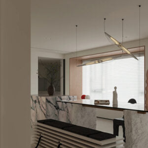 Elofka Long Glass Wing Pendant Light