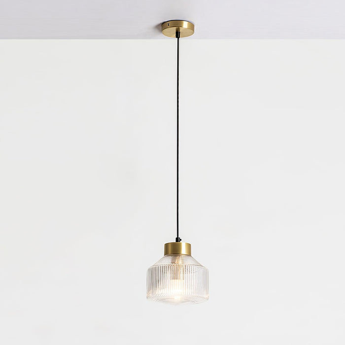 Striped Spinning Top Pendant Light