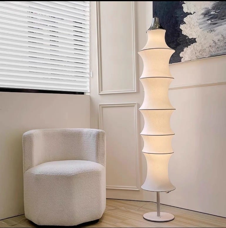 Nordic Minimalist Fabric Wabi Sabi Led Floor lamp