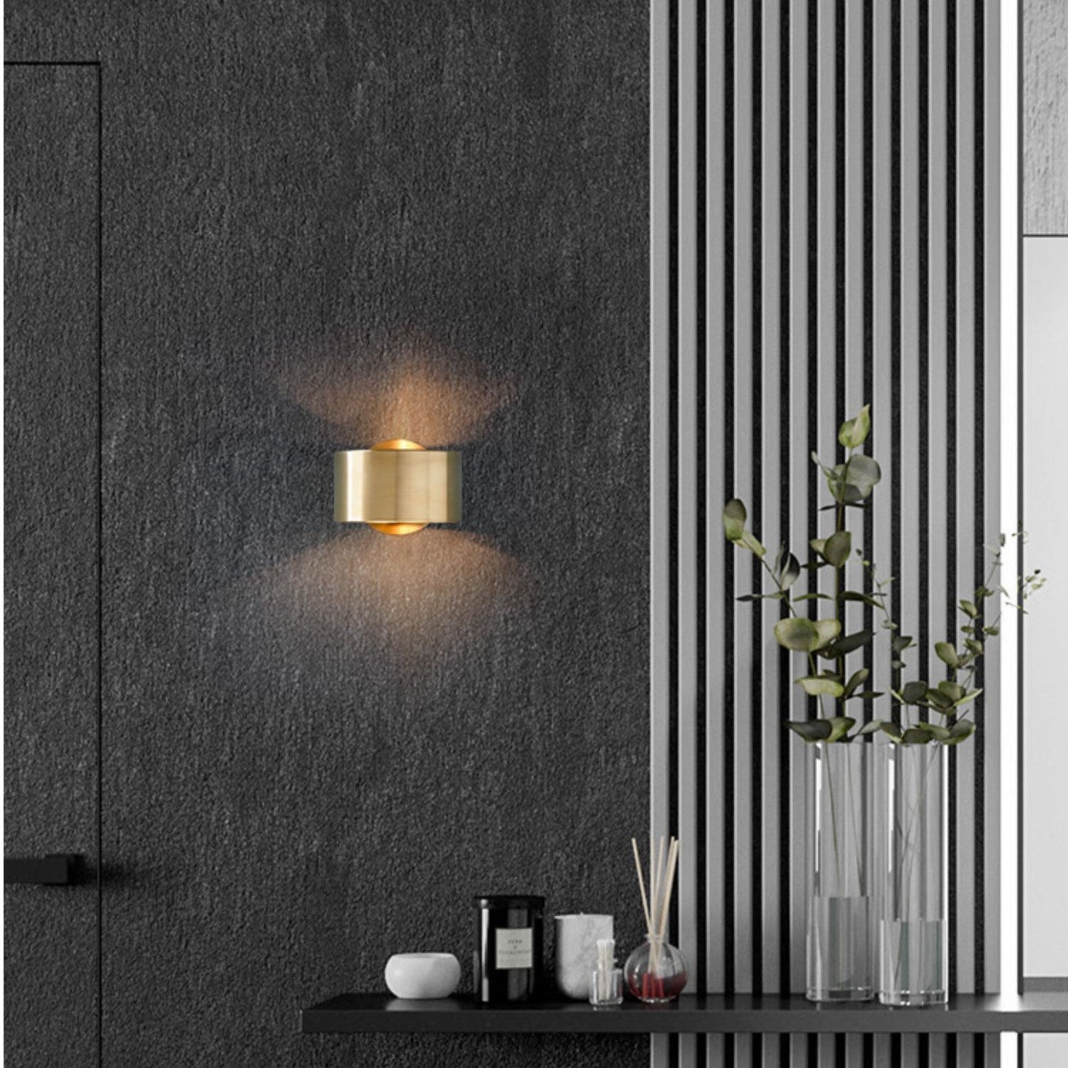 Lenuistt Up Down Drum Wall Lamp