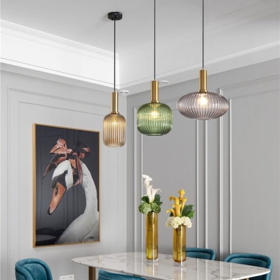 ÁSGEIRR Glass Perfume Bottle Pendant Light