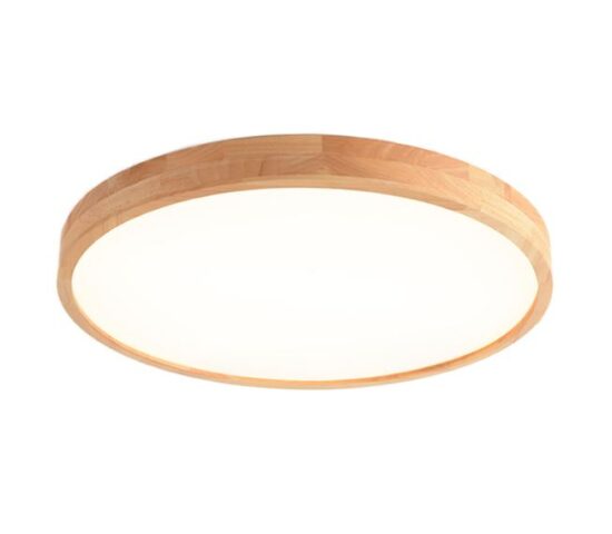 Divana Scandinavian Wooden Round and Slim Ceiling Lamp