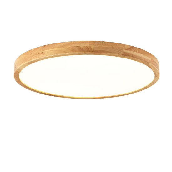 Divana Scandinavian Wooden Round and Slim Ceiling Lamp