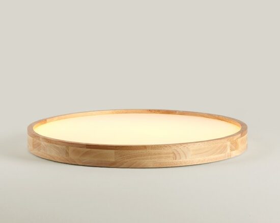 Divana Scandinavian Wooden Round and Slim Ceiling Lamp