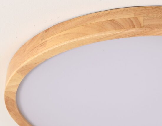 Divana Scandinavian Wooden Round and Slim Ceiling Lamp