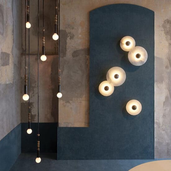Gillis Marble Round Plate Wall Lamp