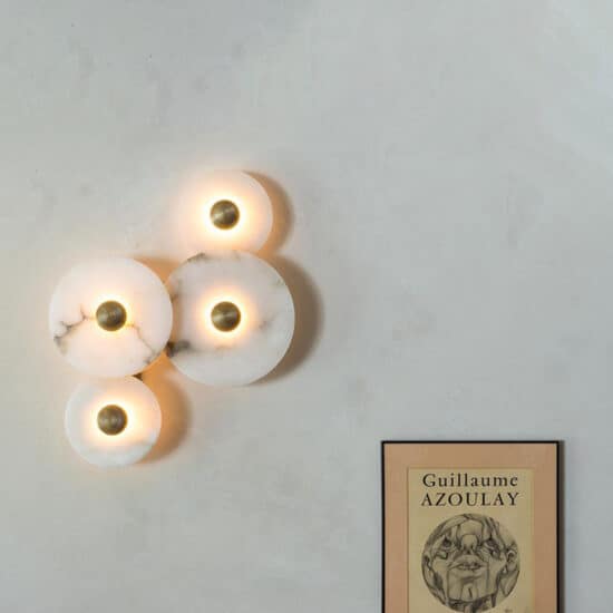 Gillis Marble Round Plate Wall Lamp