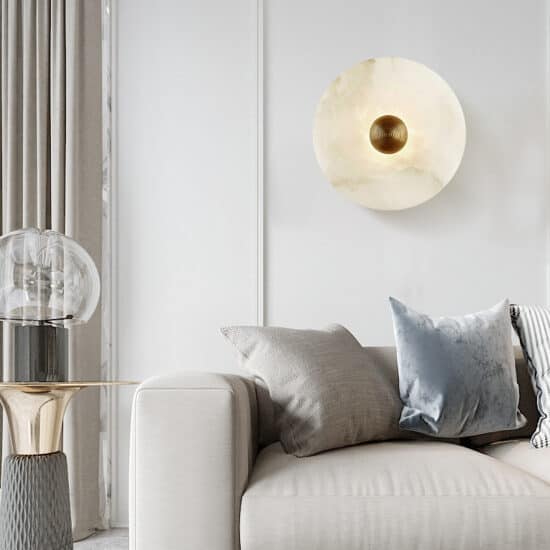 Gillis Marble Round Plate Wall Lamp