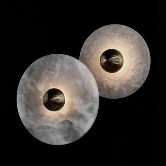 Gillis Marble Round Plate Wall Lamp