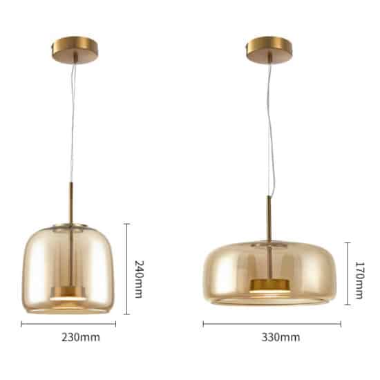 Goodomu Glass Domes Pendant Lamp