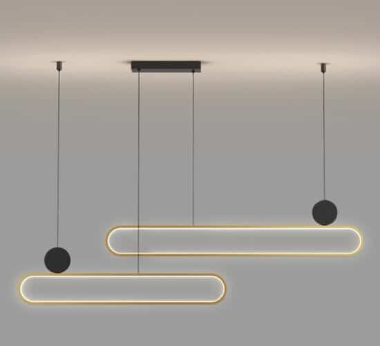 Hwiyursoo Modern Oval Loop Pendant Lamp