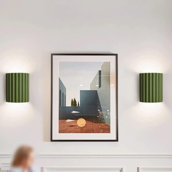 Jonsson Modern Coloured Grooves Wall Lamp