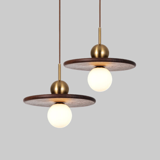 Kipstarno Wood Plate Pendant Lamp