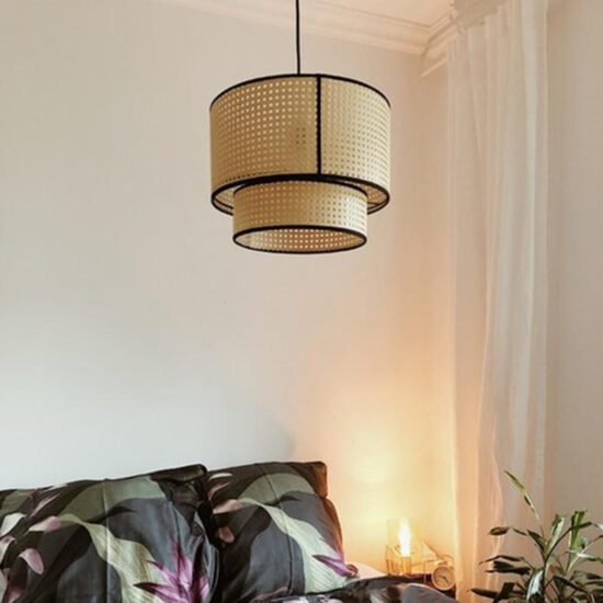 Kresteda Rattan Dual Layer Pendant Lamp