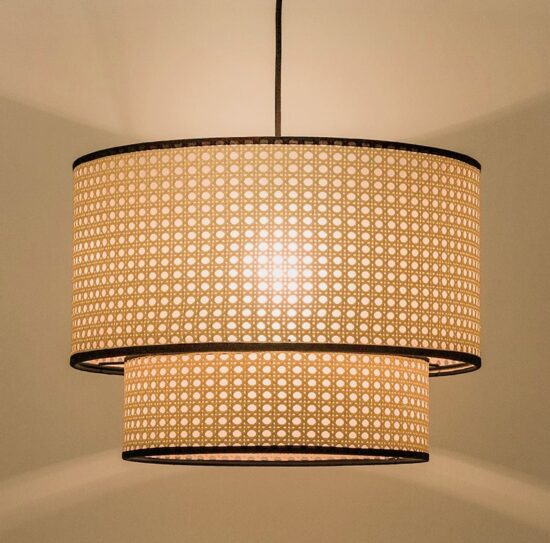 Kresteda Rattan Dual Layer Pendant Lamp