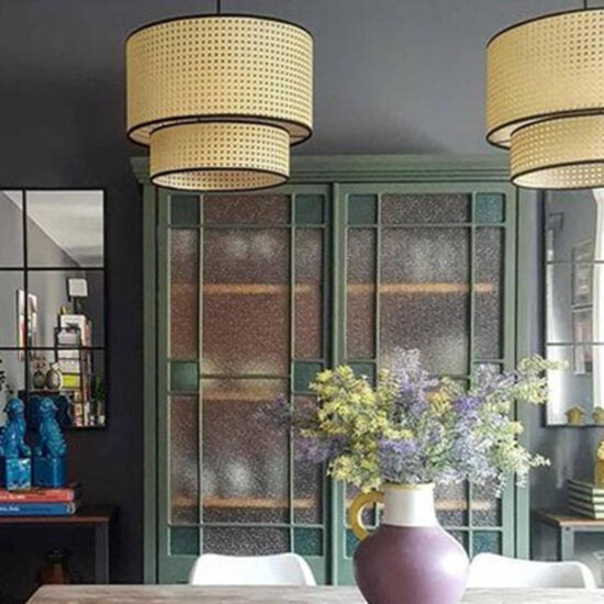 Kresteda Rattan Dual Layer Pendant Lamp
