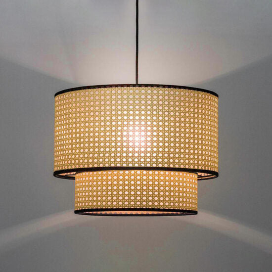 Kresteda Rattan Dual Layer Pendant Lamp