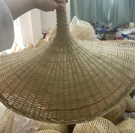 Madhada Bamboo Weave Straw Hat Pendant Lamp