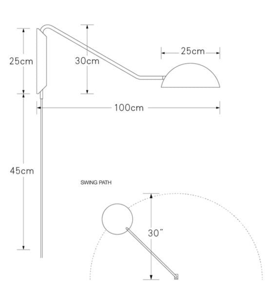 Marika Long Arm Wall Lamp