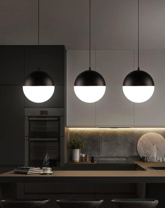 Ragnola Round Grid Glass Cover Pendant Lamp