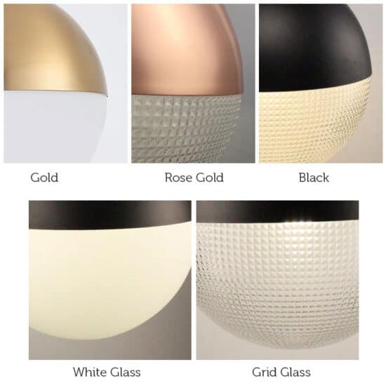 Ragnola Round Grid Glass Cover Pendant Lamp