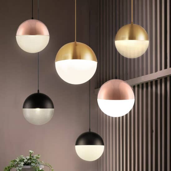 Ragnola Round Grid Glass Cover Pendant Lamp