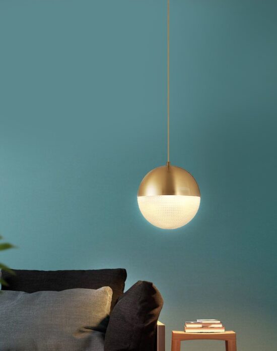 Ragnola Round Grid Glass Cover Pendant Lamp