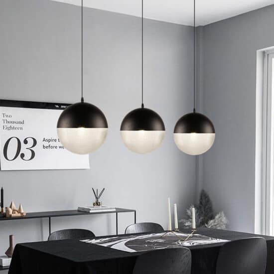 Ragnola Round Grid Glass Cover Pendant Lamp