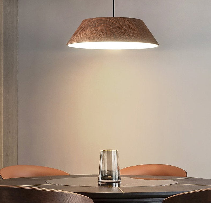 LED Retro Style Simple Wooden Color Pendant Light – Lightingshop