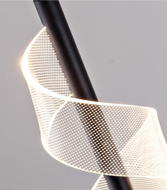 LED Wave Black Gold Pendant
