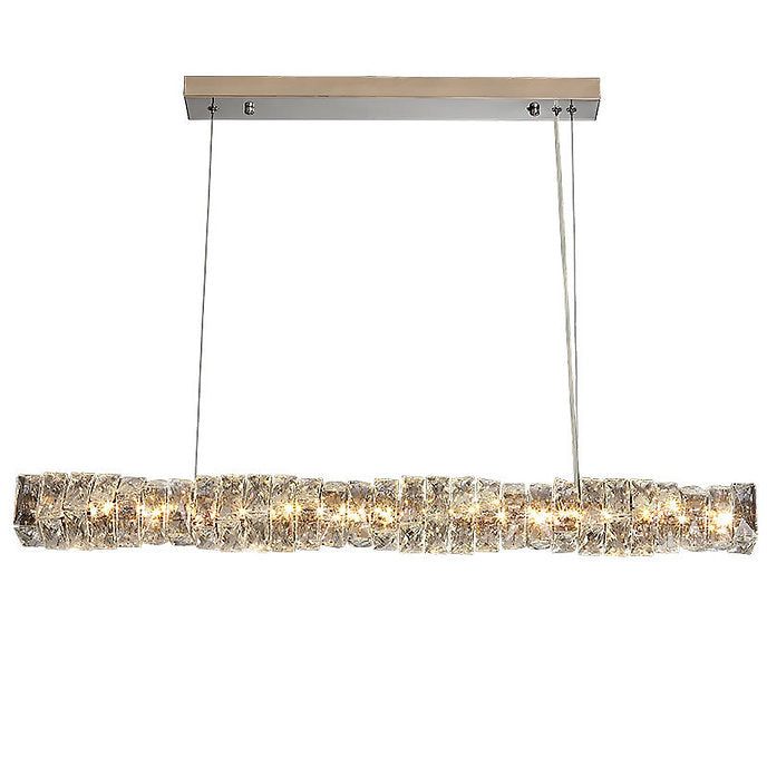 LED Modern Crystal Glass Bar Shape Pendant Light