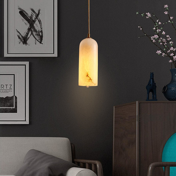 LED Brass & Marble Modern Simple Design Pendant Light