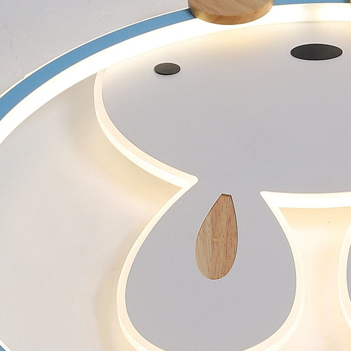 LED Bunny Design Modern Children Ceiling Light