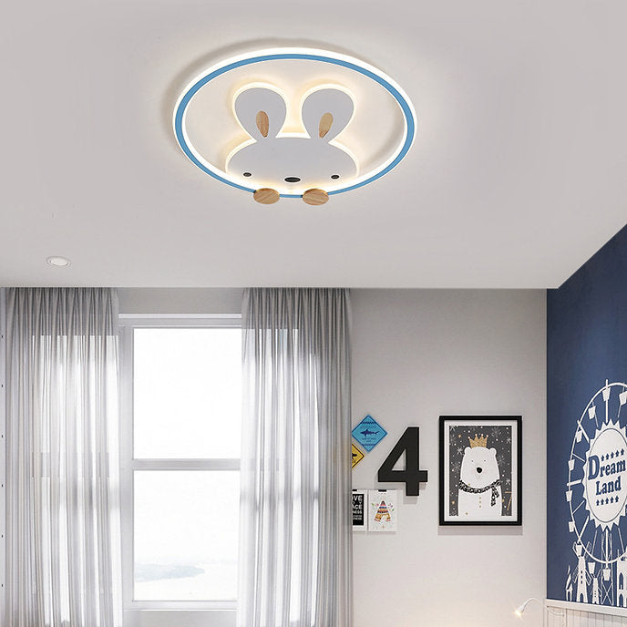 LED Bunny Design Modern Children Ceiling Light