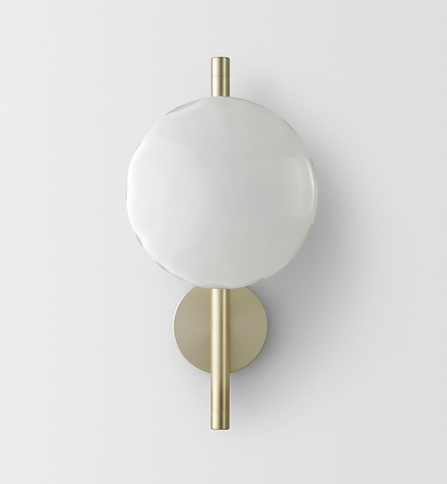 LED Round Shell Black and White Wall Light
